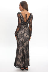 Loveland Off-Shoulder Lace Maxi Dress Black