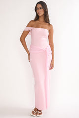 Chiavari Waist Drape Maxi Dress Pink