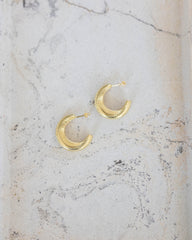 Clare Textured Gold Hoop Earring