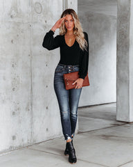 Dressed To The Nines Knit Bodysuit - Black