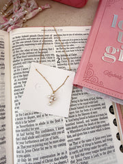 Pearl Cross Dainty Necklace