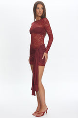 LIONESS Midnight Mini Dress Garnet
