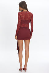 LIONESS Midnight Mini Dress Garnet