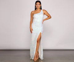 Lyla Formal One Shoulder Sequin Dress