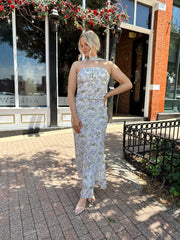 Ophelia Lilac Floral Strapless Two Piece Set