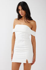 Kassie Off-Shoulder Mini Dress Off White