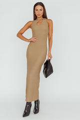 Playa Hermosa Keyhole Midi Dress Latte