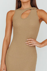 Playa Hermosa Keyhole Midi Dress Latte