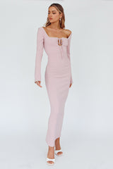Samantha Pearl Detailing Midi Dress Blush