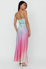 Siva Gathered Bust Midi Dress Ombre Multi