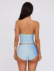 ELVERA TOP - BLUE : GRADIENT FLORAL