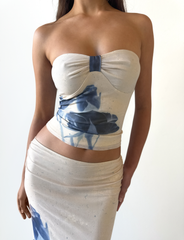 JANIS TOP - INDIGO FLORAL