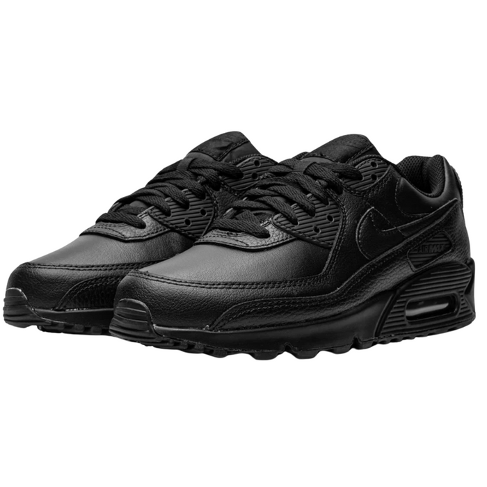 Nike Air Max 90 Leather (GS) Big Kids’ Shoes – Black CD6864-028