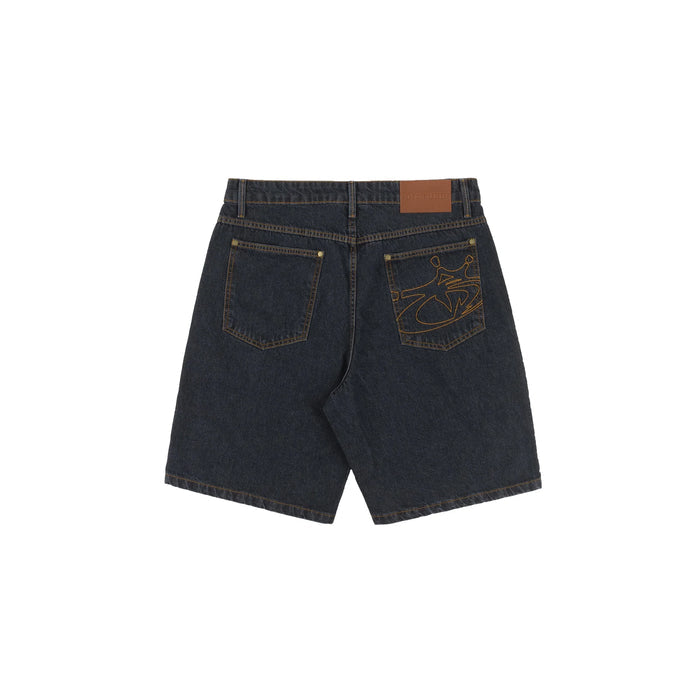 Blackzone Denim Shorts in Black - Four Street