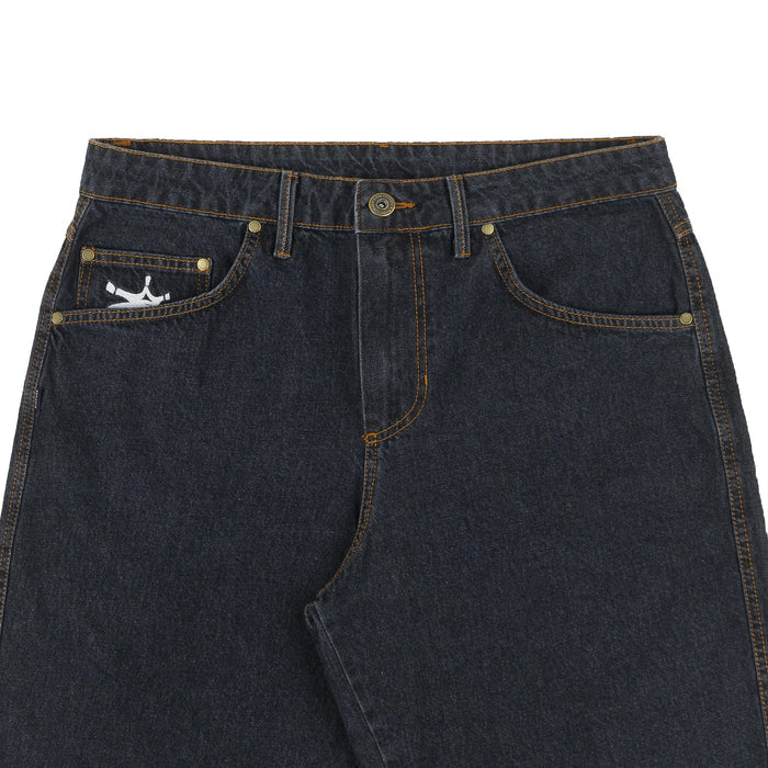 Blackzone Denim Shorts in Black - Four Street