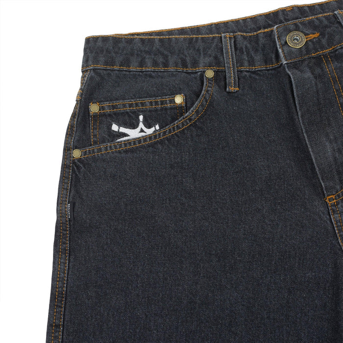 Blackzone Denim Shorts in Black - Four Street