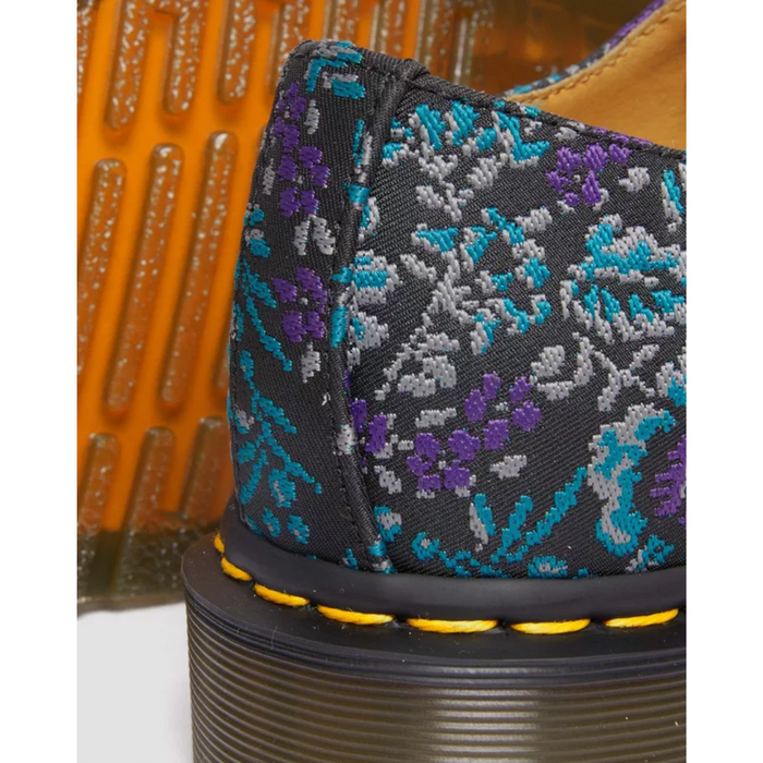 Dr. Martens Women's 1461 Floral Jacquard Oxford Shoes – Black/Purple