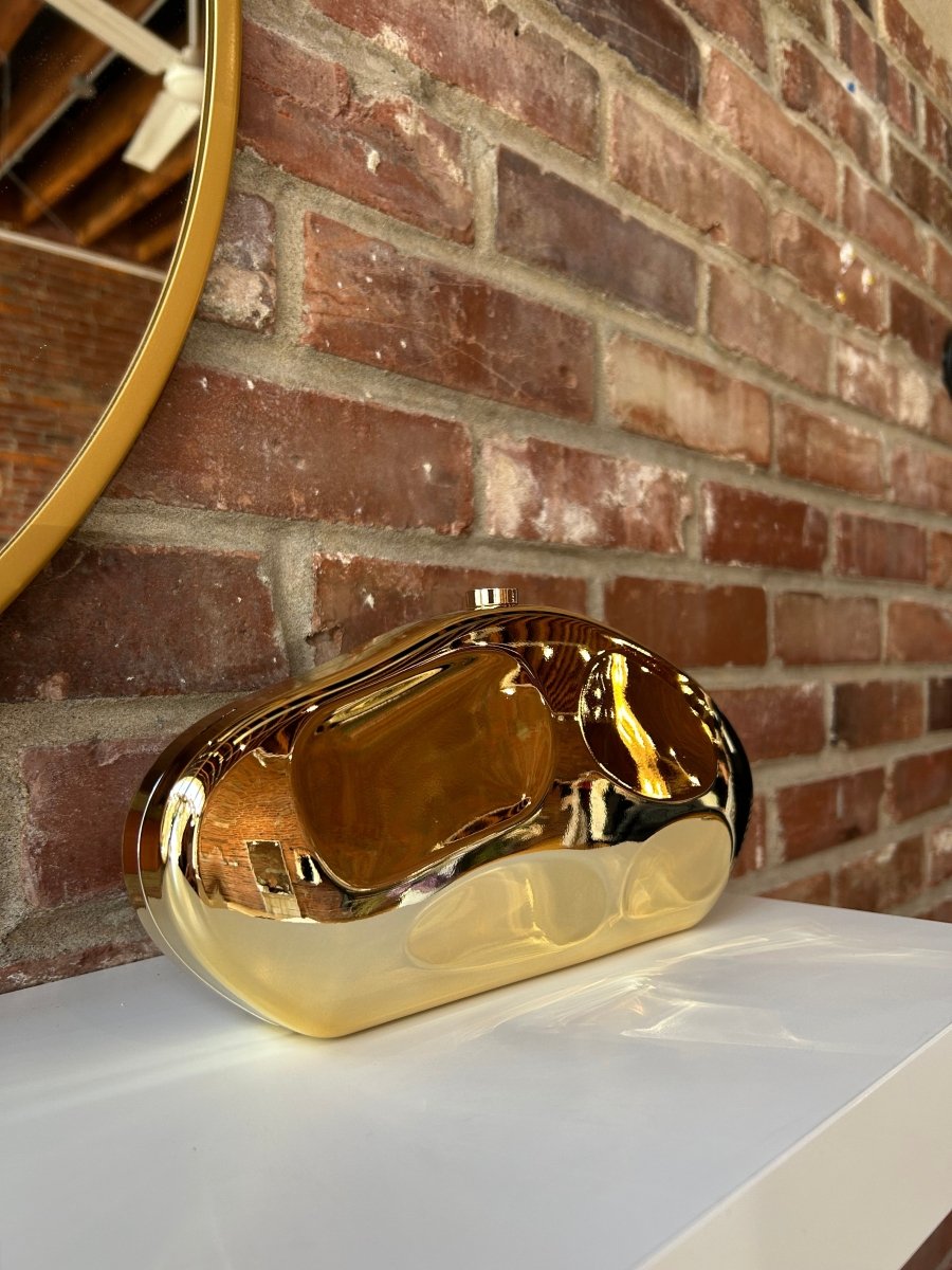 Elody Gold Clutch Bag