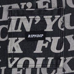 Fuckin Fuck Denim Shorts (Black) - Four Street