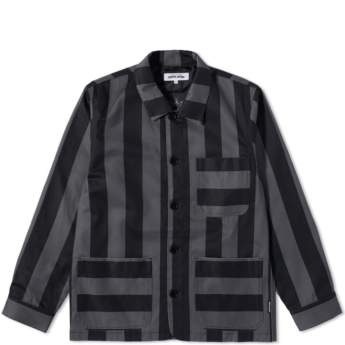 Fucking Awesome - Filigree Striped Chore Jacket (Black/Grey) *SALE