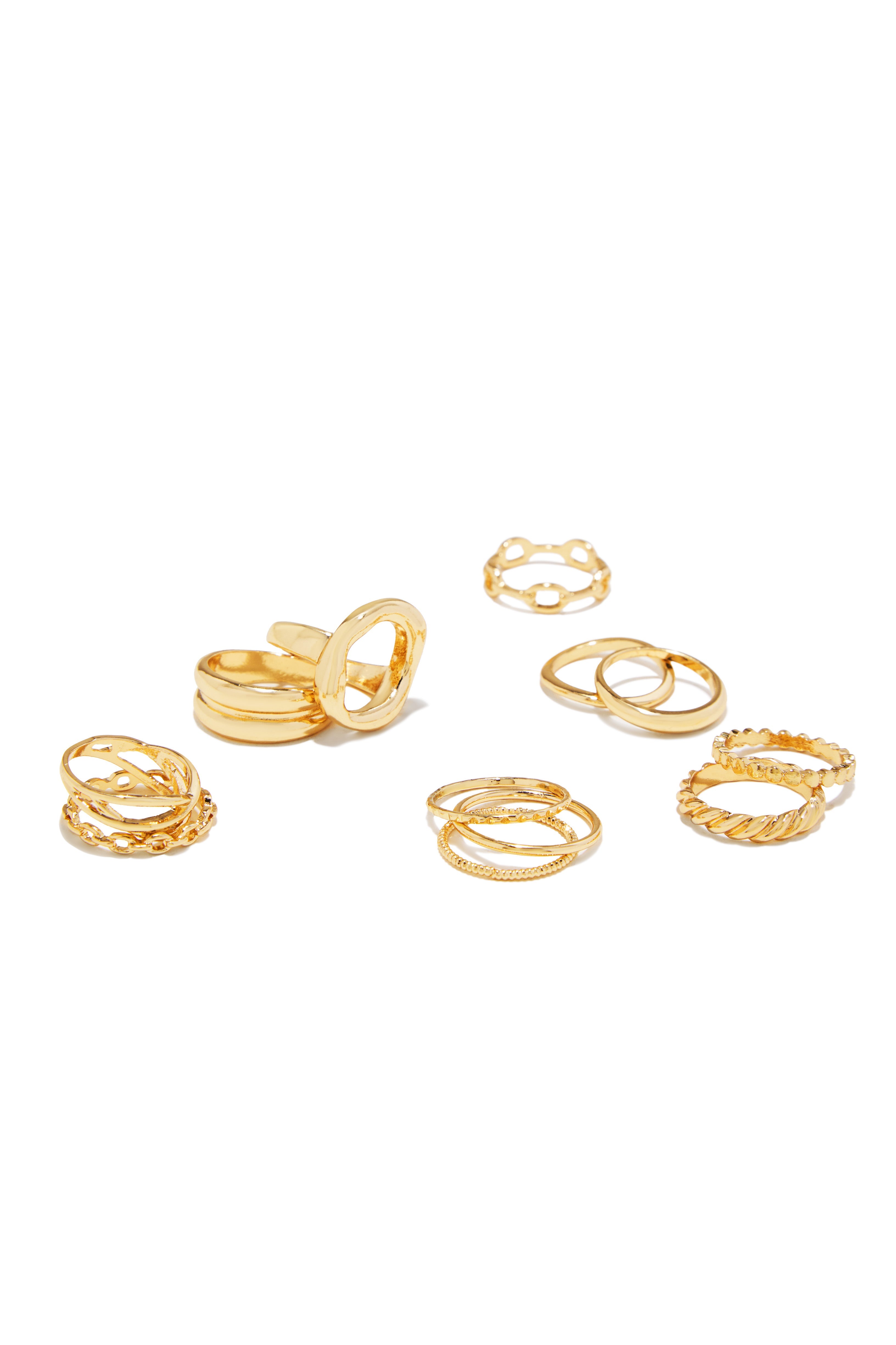 Loretta 12 Piece Ring Set - Gold