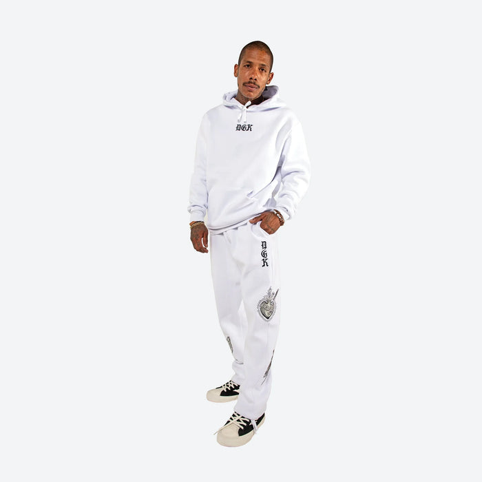 Inked Embroidered Fleece Pants - Four Street