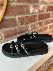 Lacy Black Sandal
