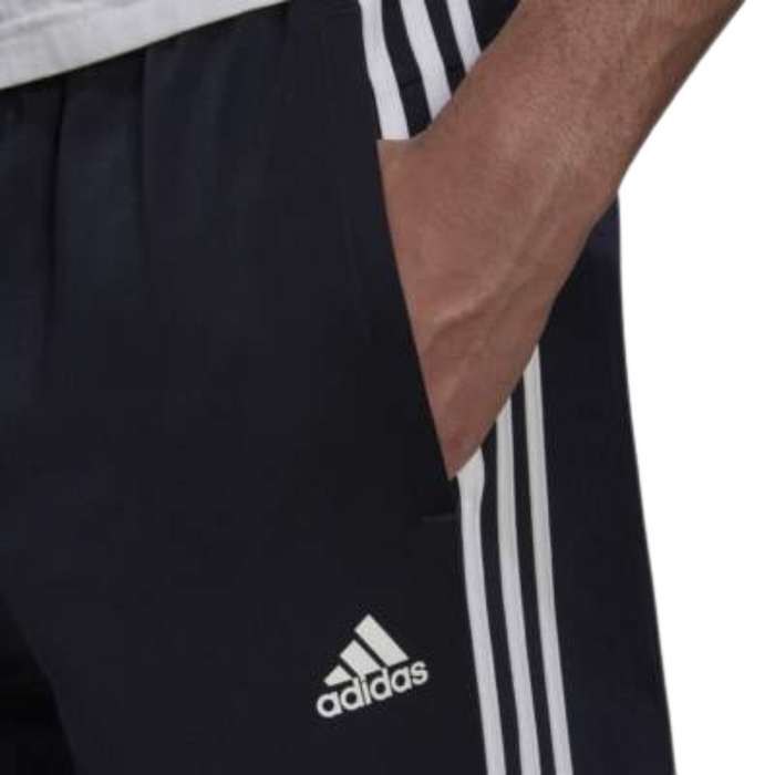 Adidas Men’s Essentials Tapered 3-Stripes Track Pants Navy – H46106