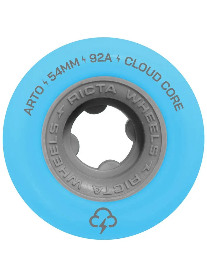 Ricta - Arto Saari Clouds Light Blue Asphalt 92a Wheels (54mm)
