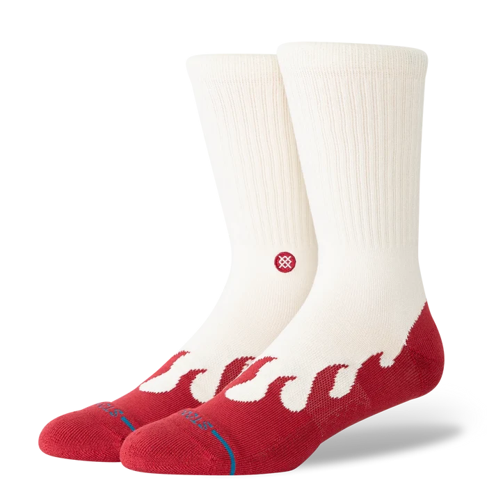 Stance - Heating Up Crew Sock (Red)