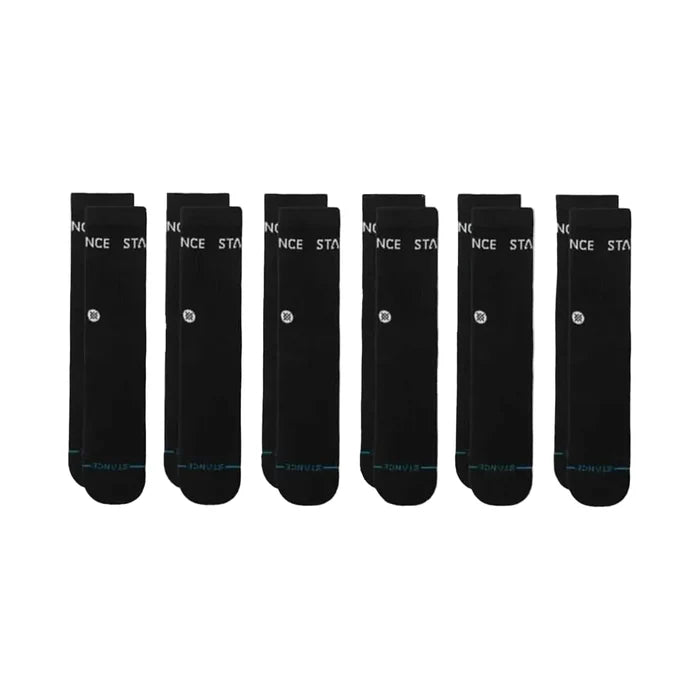 Stance - Origin 6 Pack Crew Socks (Black)