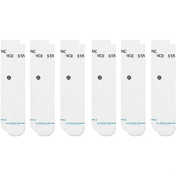 Stance - Origin 6 Pack Crew Socks (White)