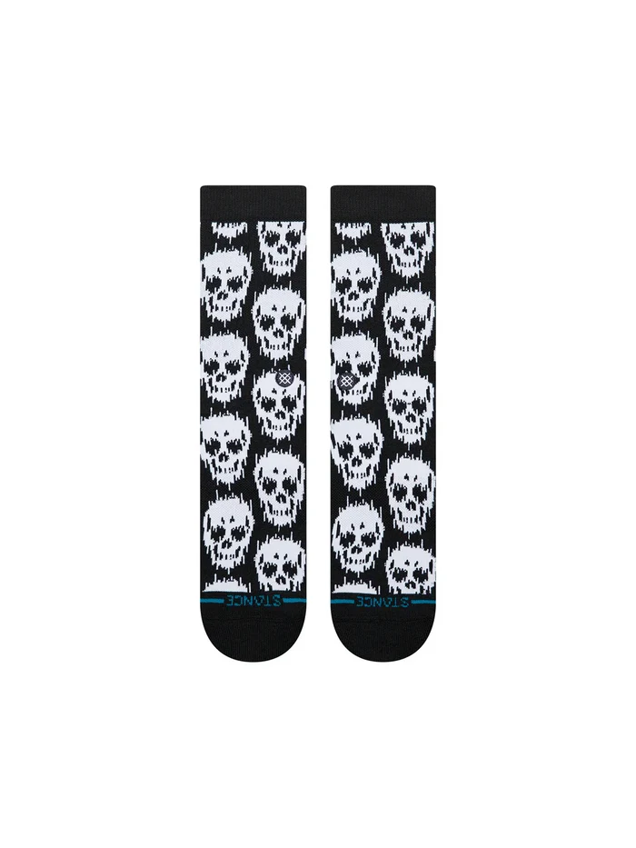 Stance - Static Skull Crew Sock (Black)