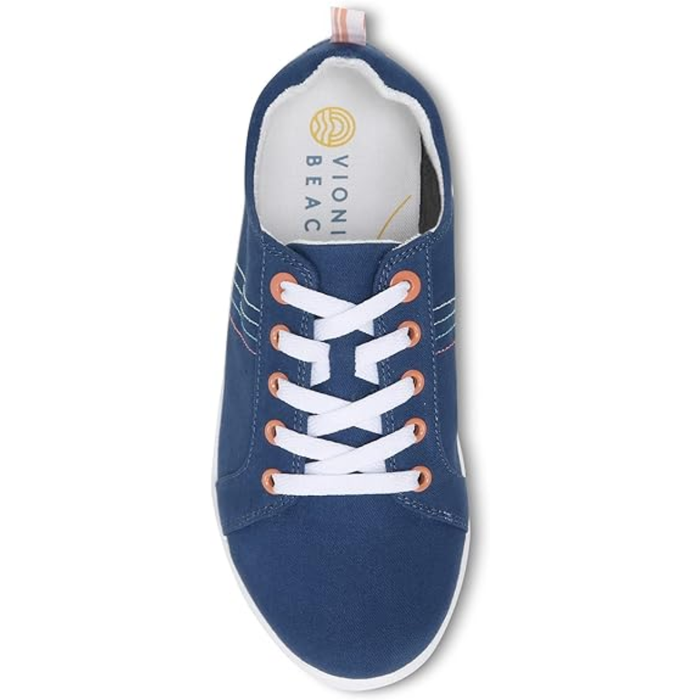 Vionic Beach Stinson Women’s Canvas Lace-Up Sneakers – Comfort Shoes