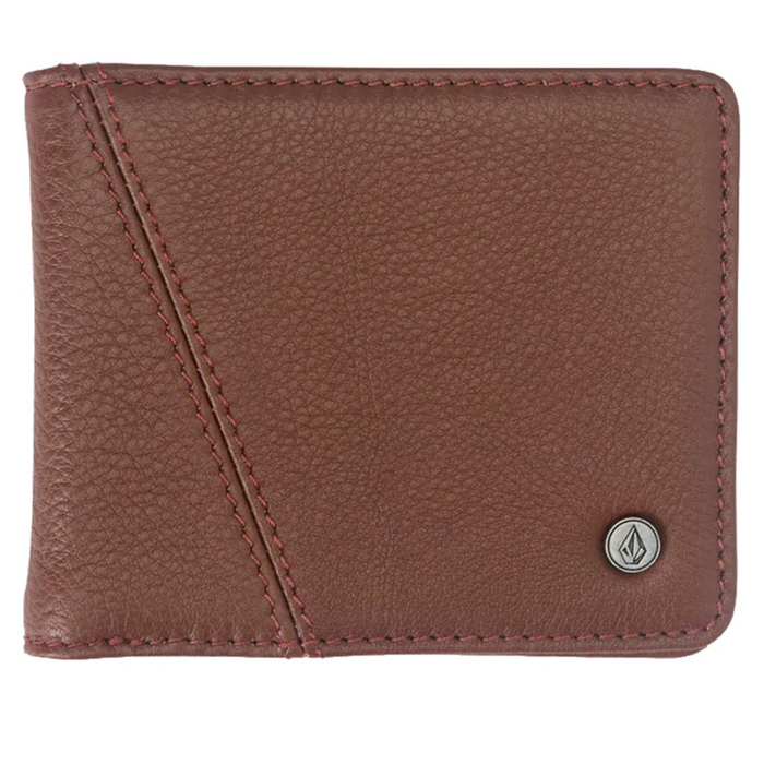 Volcom - Pay-A-Pal Leather Bifold Wallet (Brown)